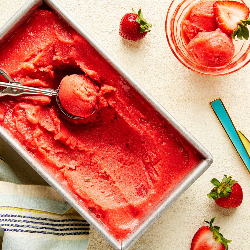 Sorbet Strawberry | Kem Dâu Ý | Strawberry Ý